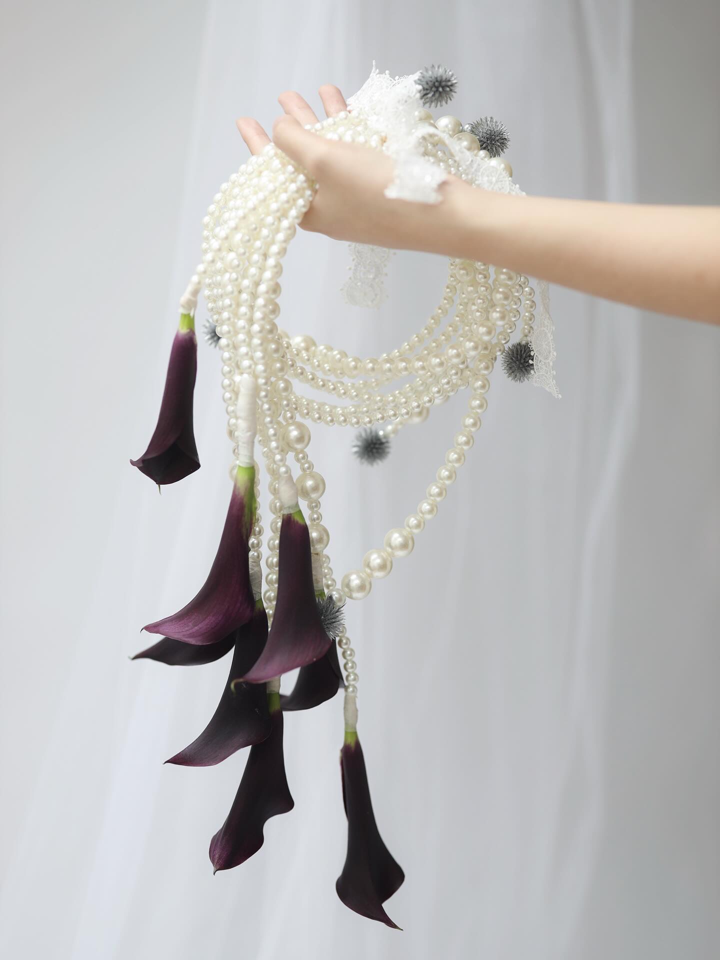 CELRA gown details in the atelier