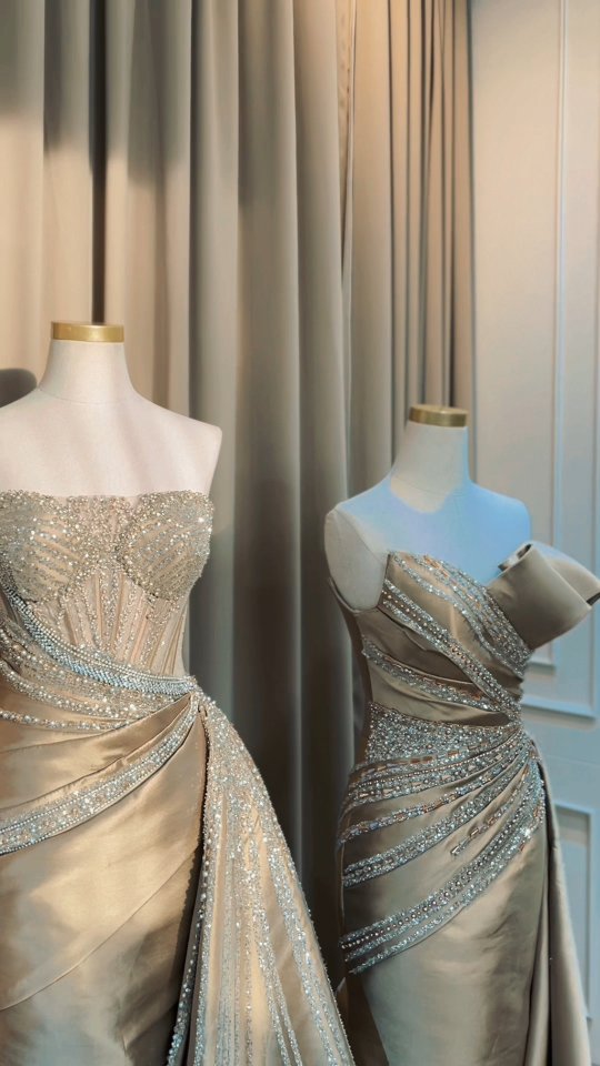 CELRA gown details in the atelier